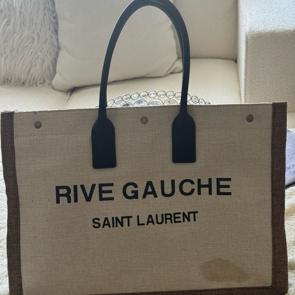 Rive Gauche Logo Canvas Tote Saint Laurent Bag